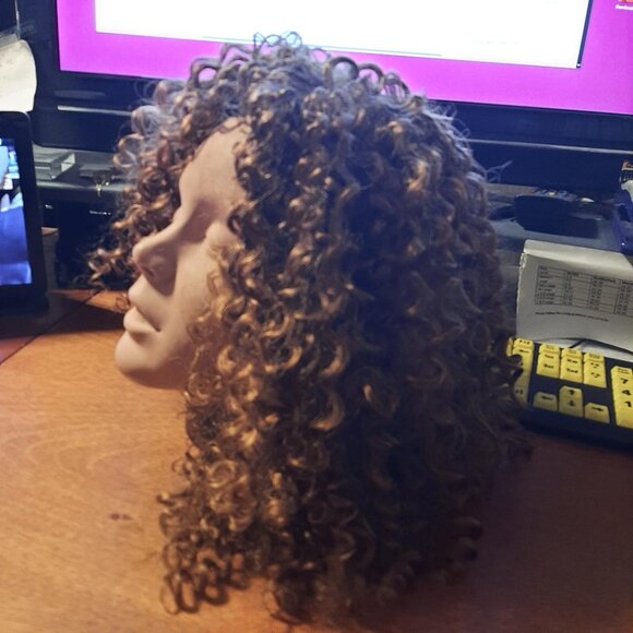 NEW ! 13 Inch Long Hair Spiral Curly Wig Dark Golden main image 4